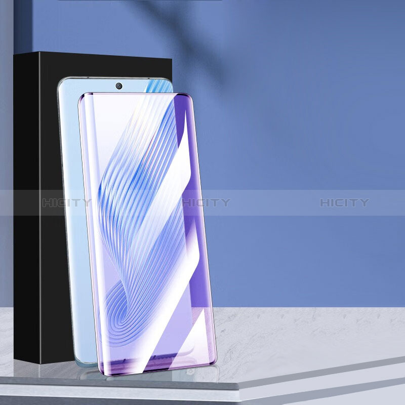 Huawei Honor Magic5 5G用強化ガラス フル液晶保護フィルム アンチグレア ブルーライト ファーウェイ ブラック