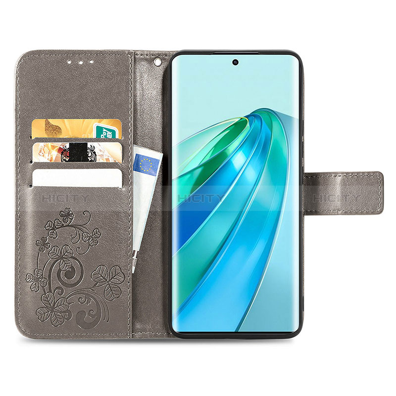 Huawei Honor Magic5 Lite 5G用手帳型 レザーケース スタンド 花 カバー S03D ファーウェイ 