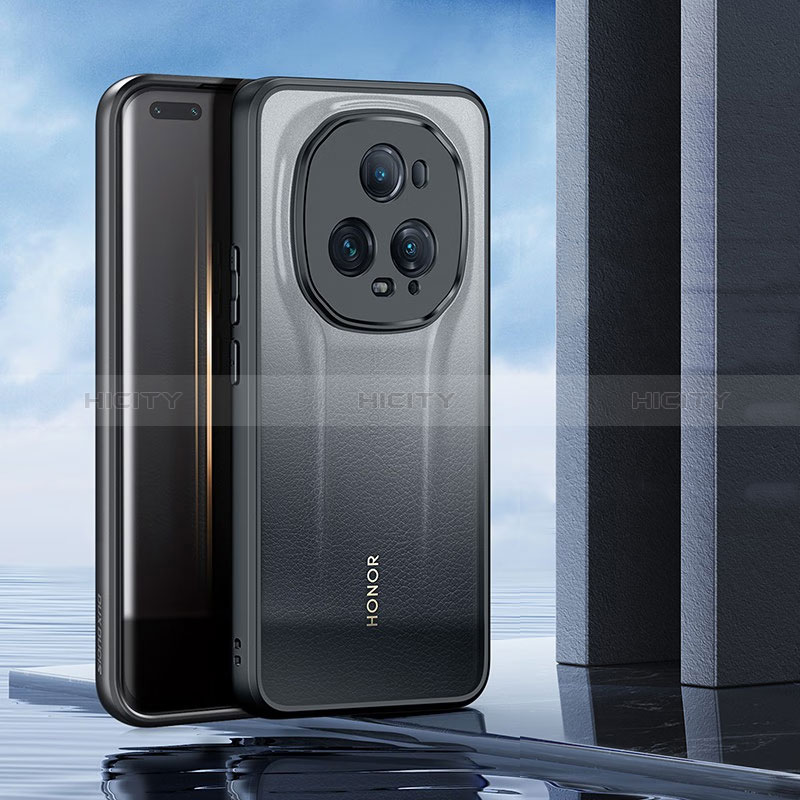 Huawei Honor Magic5 Pro 5G用極薄ソフトケース シリコンケース 耐衝撃 全面保護 クリア透明 H02 ファーウェイ ブラック