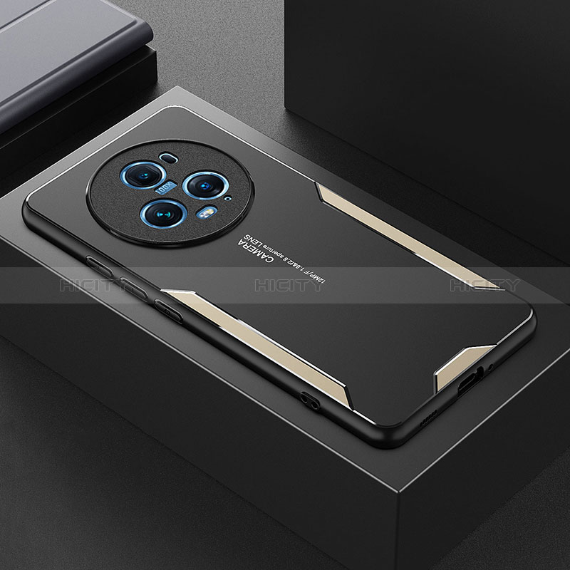 Huawei Honor Magic5 Pro 5G用ケース 高級感 手触り良い アルミメタル 製の金属製 兼シリコン カバー PB1 ファーウェイ 