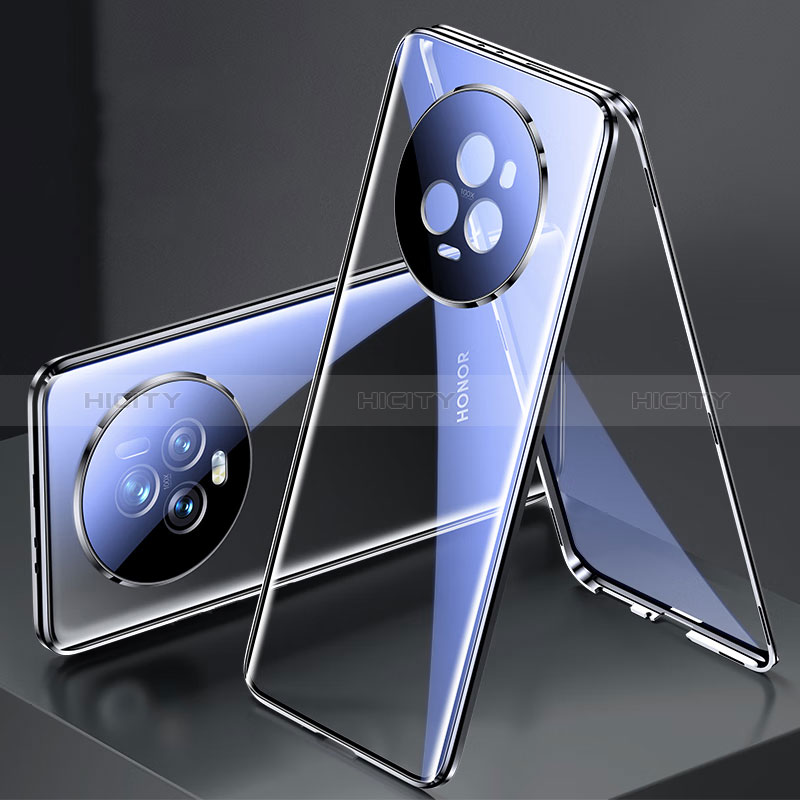 Huawei Honor Magic5 Pro 5G用ケース 高級感 手触り良い アルミメタル 製の金属製 360度 フルカバーバンパー 鏡面 カバー ファーウェイ 