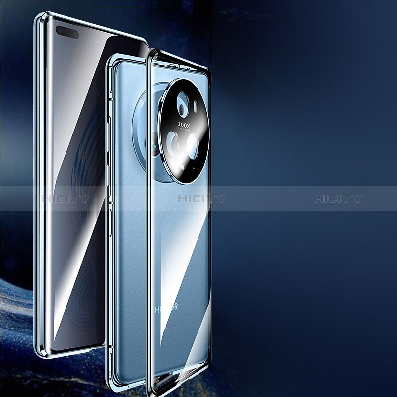 Huawei Honor Magic5 Pro 5G用ケース 高級感 手触り良い アルミメタル 製の金属製 360度 フルカバーバンパー 鏡面 カバー ファーウェイ 