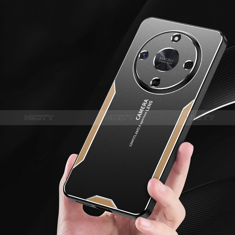 Huawei Honor Magic6 Lite 5G用ケース 高級感 手触り良い アルミメタル 製の金属製 兼シリコン カバー PB4 ファーウェイ 