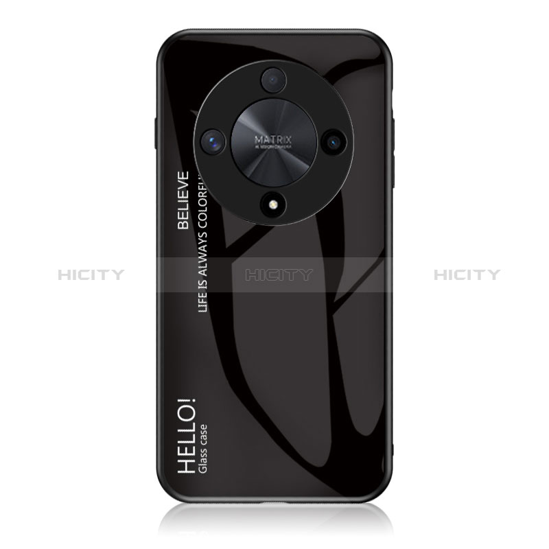 Huawei Honor Magic6 Lite 5G用ハイブリットバンパーケース プラスチック 鏡面 虹 グラデーション 勾配色 カバー LS1 ファーウェイ 
