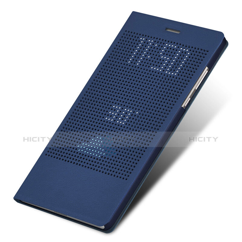 Huawei Honor Note 8用手帳型 レザーケース スタンド L01 ファーウェイ ネイビー