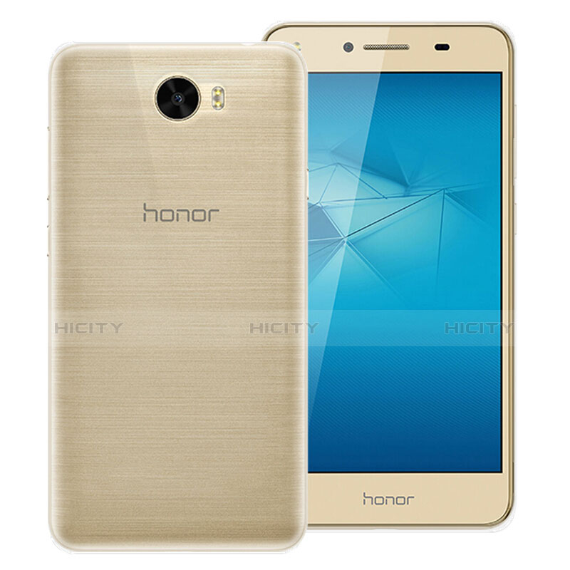 Huawei Honor Play 5用極薄ソフトケース シリコンケース 耐衝撃 全面保護 クリア透明 T02 ファーウェイ クリア