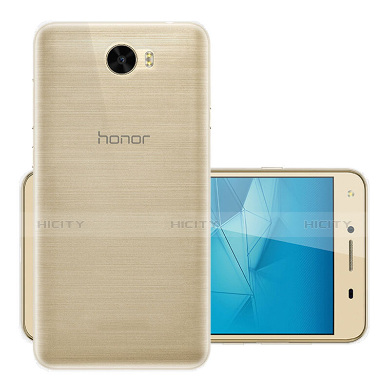 Huawei Honor Play 5用極薄ソフトケース シリコンケース 耐衝撃 全面保護 クリア透明 T02 ファーウェイ クリア