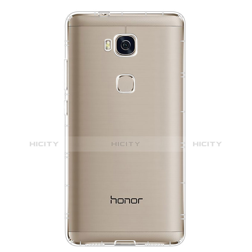 Huawei Honor Play 5X用極薄ソフトケース シリコンケース 耐衝撃 全面保護 クリア透明 T02 ファーウェイ クリア