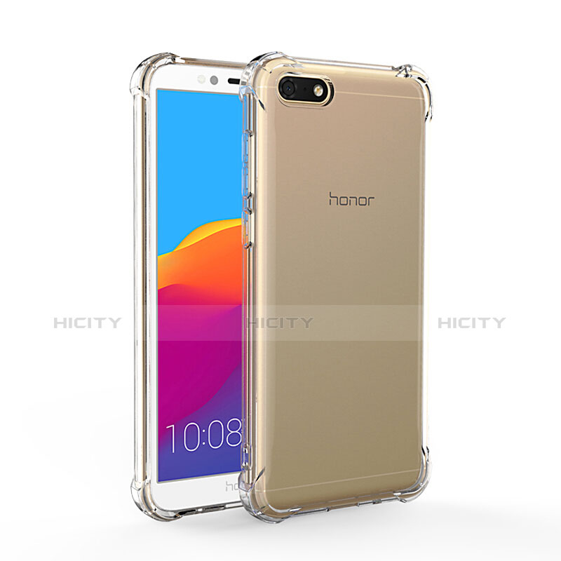 Huawei Honor Play 7用極薄ソフトケース シリコンケース 耐衝撃 全面保護 クリア透明 T02 ファーウェイ クリア