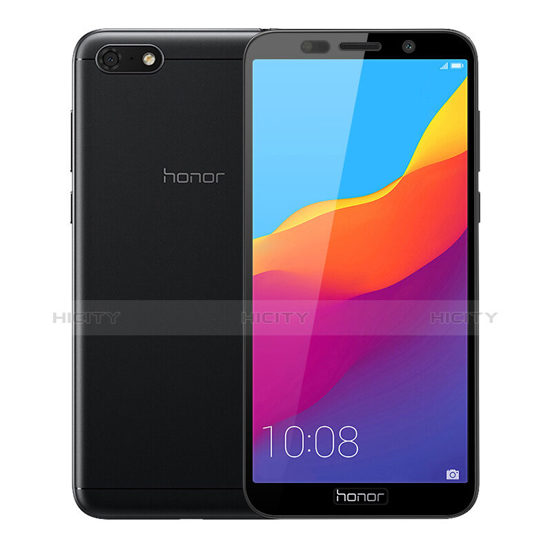 Huawei Honor Play 7用強化ガラス フル液晶保護フィルム ファーウェイ ブラック
