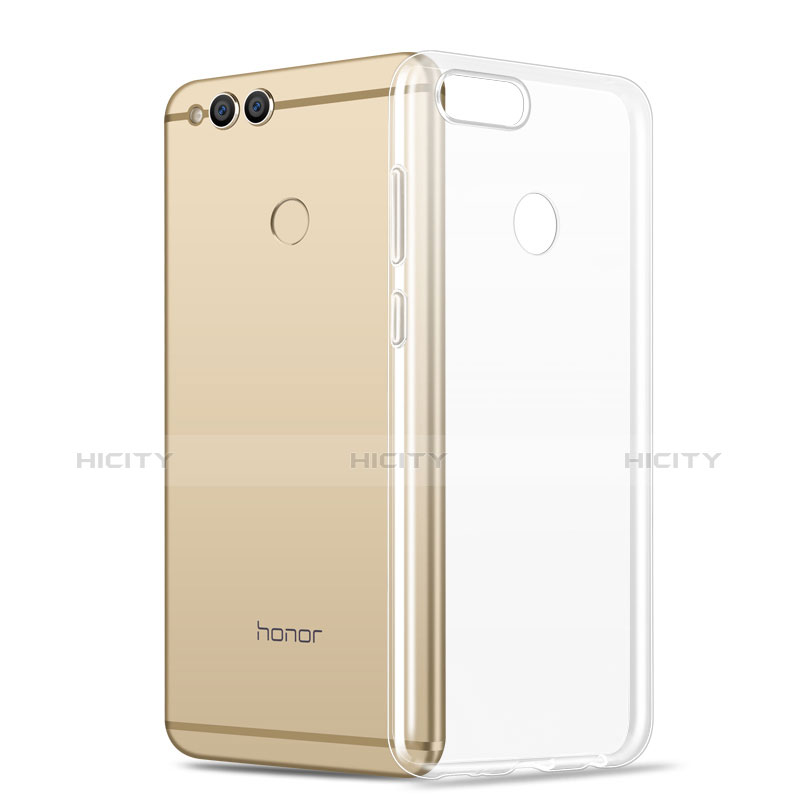 Huawei Honor Play 7X用極薄ソフトケース シリコンケース 耐衝撃 全面保護 クリア透明 T03 ファーウェイ クリア