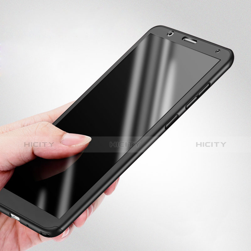 Huawei Honor Play 7X用ハードケース プラスチック 質感もマット 前面と背面 360度 フルカバー ファーウェイ ブラック