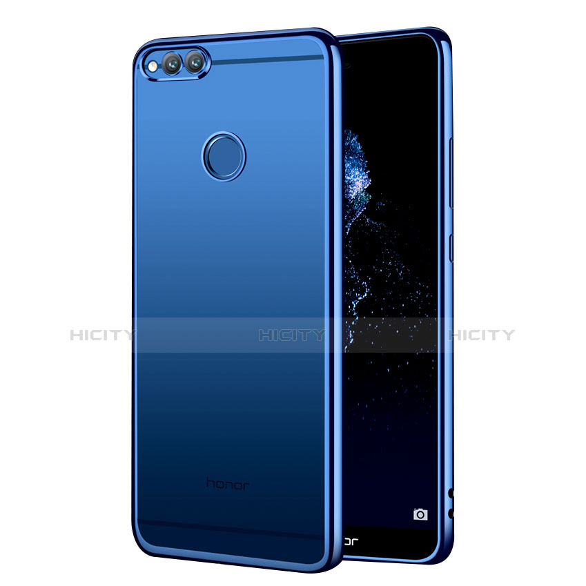 Huawei Honor Play 7X用極薄ソフトケース シリコンケース 耐衝撃 全面保護 クリア透明 T07 ファーウェイ クリア