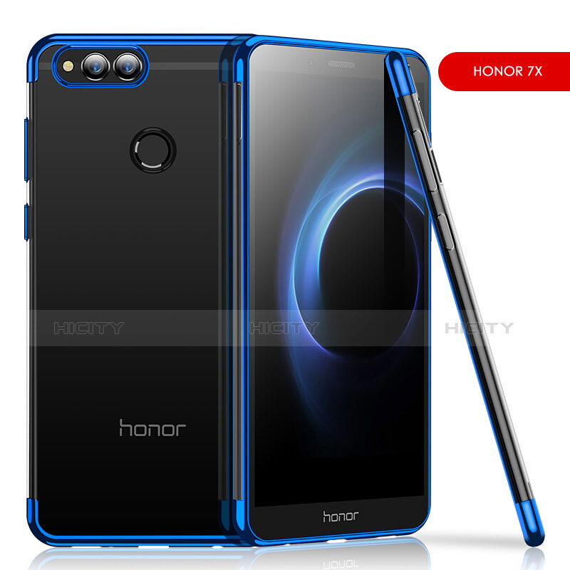 Huawei Honor Play 7X用極薄ソフトケース シリコンケース 耐衝撃 全面保護 クリア透明 H01 ファーウェイ 