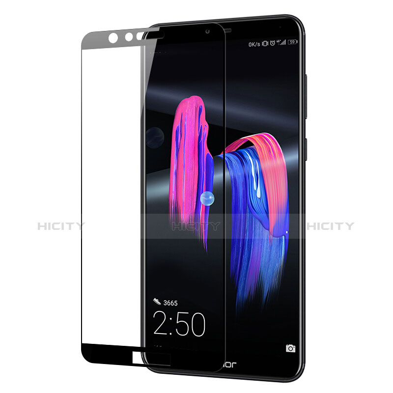 Huawei Honor Play 7X用強化ガラス フル液晶保護フィルム ファーウェイ ブラック