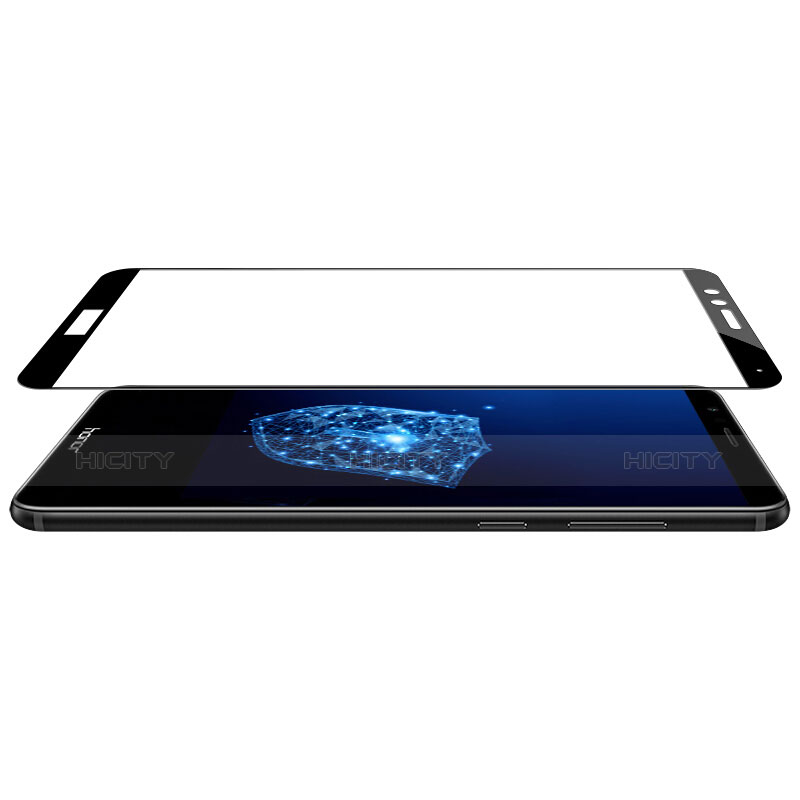 Huawei Honor Play 7X用強化ガラス フル液晶保護フィルム F03 ファーウェイ ブラック