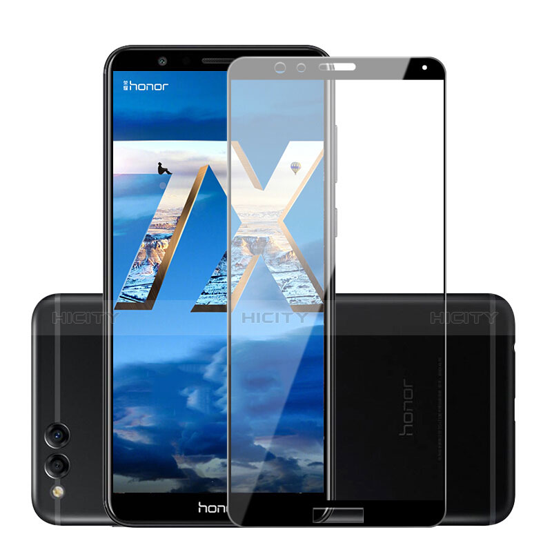 Huawei Honor Play 7X用強化ガラス フル液晶保護フィルム F04 ファーウェイ ブラック