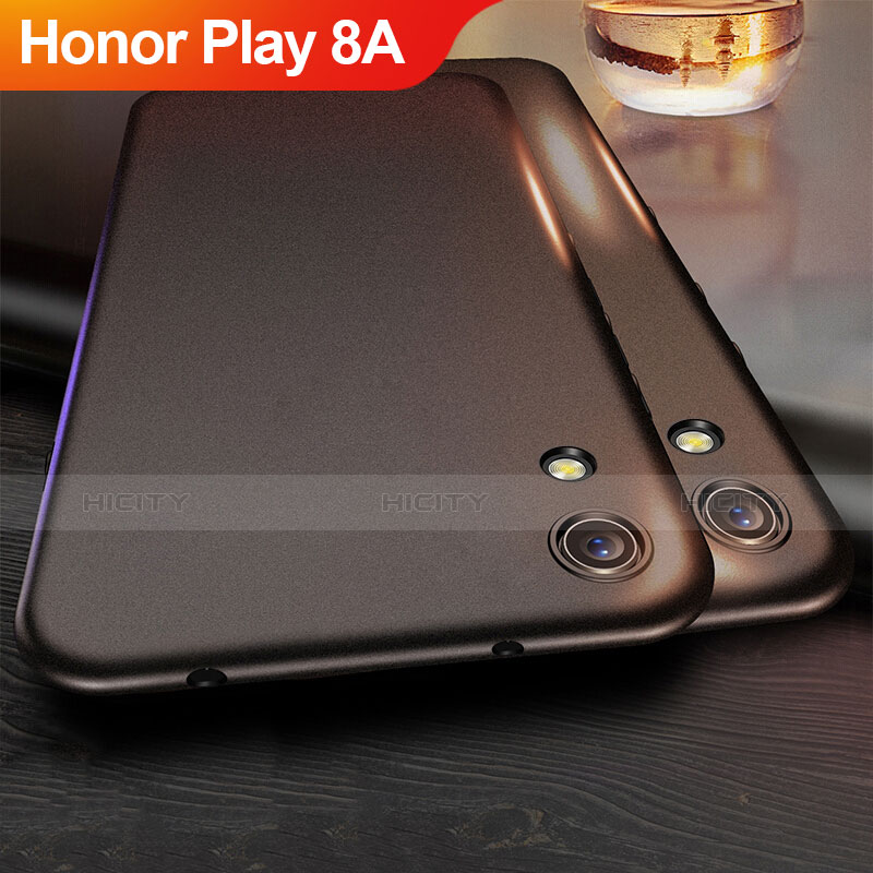 Huawei Honor Play 8A用極薄ソフトケース シリコンケース 耐衝撃 全面保護 ファーウェイ ブラック
