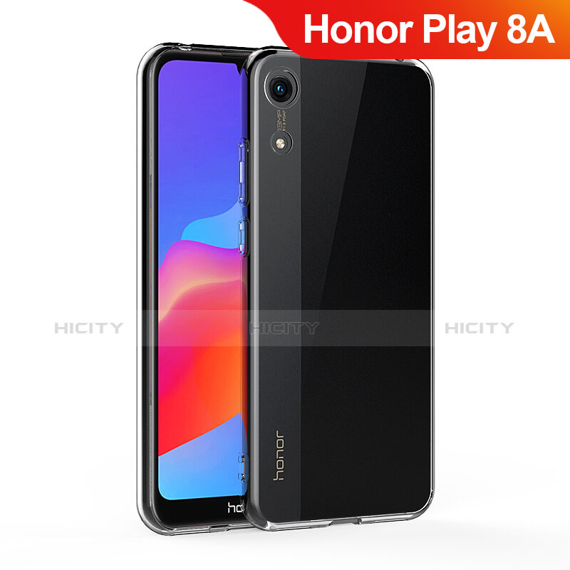 Huawei Honor Play 8A用極薄ソフトケース シリコンケース 耐衝撃 全面保護 クリア透明 T05 ファーウェイ クリア
