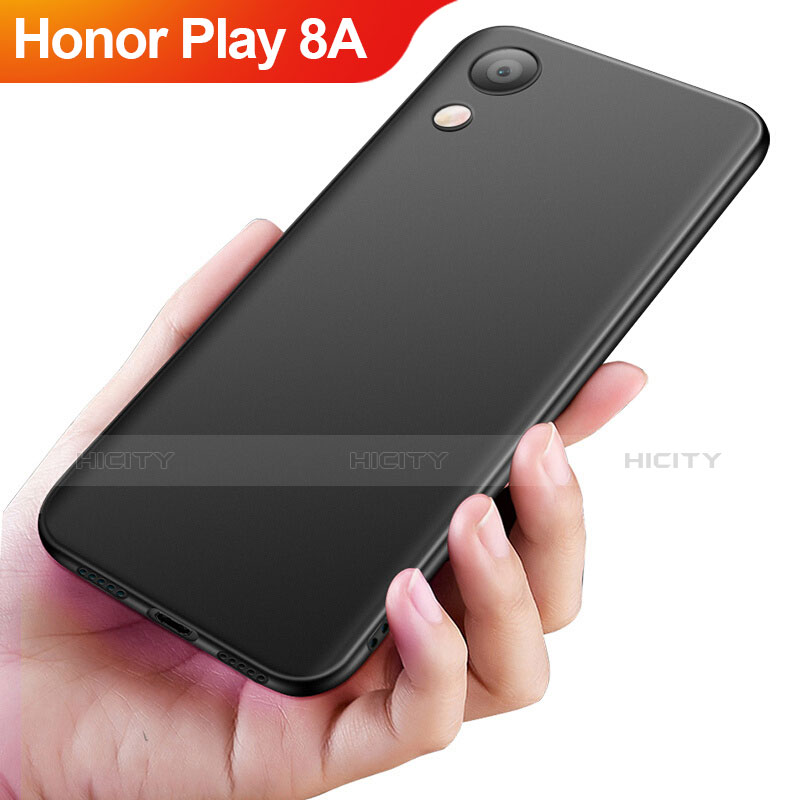 Huawei Honor Play 8A用極薄ソフトケース シリコンケース 耐衝撃 全面保護 S04 ファーウェイ ブラック