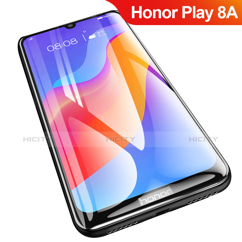Huawei Honor Play 8A用強化ガラス フル液晶保護フィルム F02 ファーウェイ ブラック