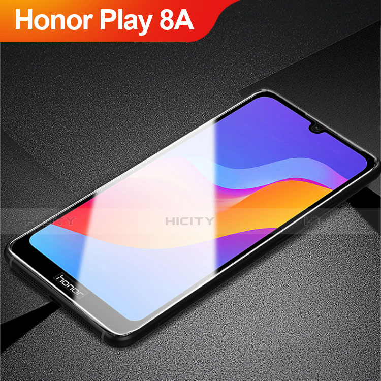 Huawei Honor Play 8A用強化ガラス フル液晶保護フィルム アンチグレア ブルーライト ファーウェイ ブラック