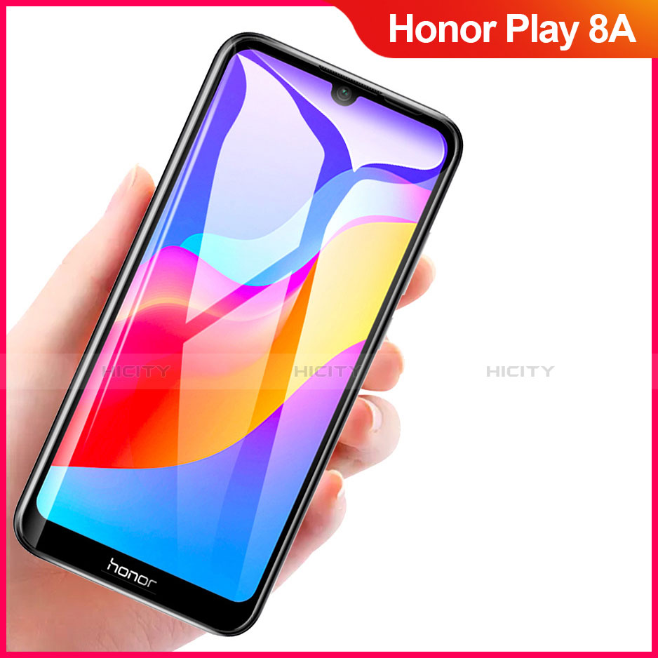 Huawei Honor Play 8A用強化ガラス フル液晶保護フィルム F04 ファーウェイ ブラック