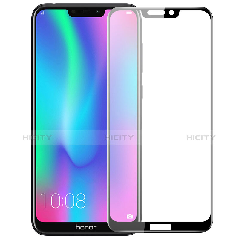 Huawei Honor Play 8C用強化ガラス フル液晶保護フィルム ファーウェイ ブラック