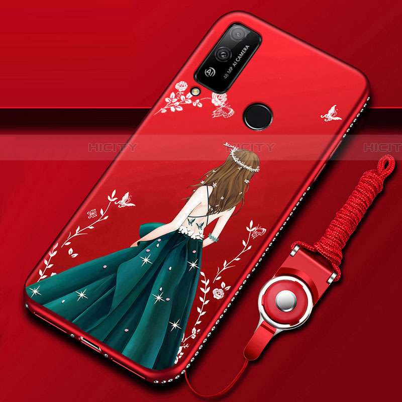 Huawei Honor Play4T用シリコンケース ソフトタッチラバー バタフライ ドレスガール ドレス少女 カバー ファーウェイ マルチカラー