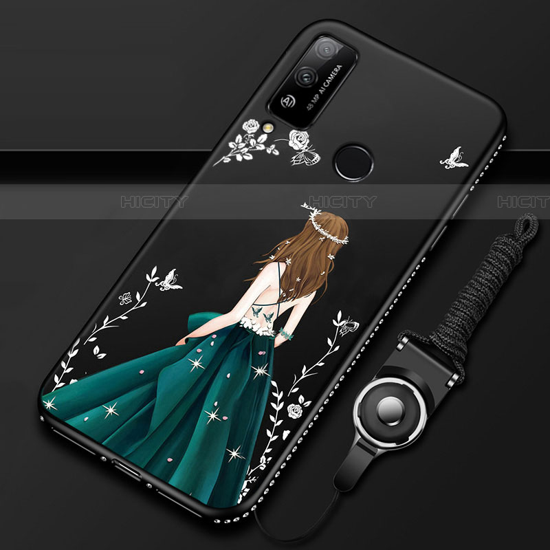 Huawei Honor Play4T用シリコンケース ソフトタッチラバー バタフライ ドレスガール ドレス少女 カバー ファーウェイ 