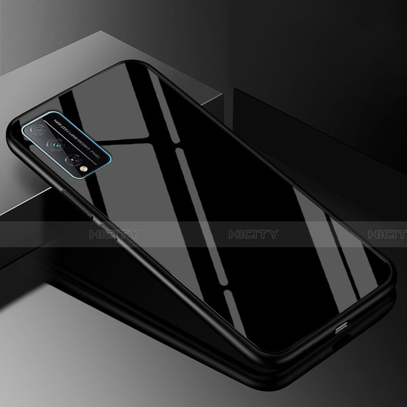 Huawei Honor Play4T Pro用ハイブリットバンパーケース プラスチック 鏡面 虹 グラデーション 勾配色 カバー ファーウェイ 