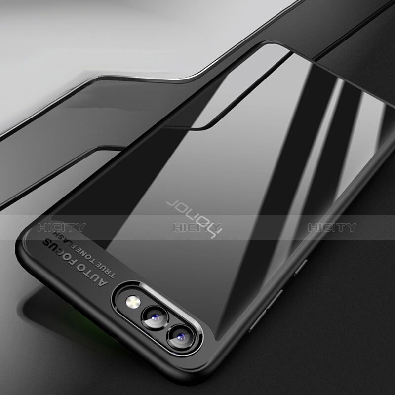 Huawei Honor V10用シリコンケース ソフトタッチラバー 鏡面 M05 ファーウェイ ブラック