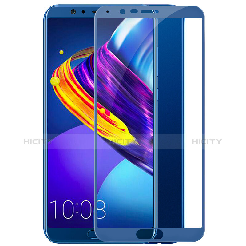 Huawei Honor V10用強化ガラス フル液晶保護フィルム F04 ファーウェイ ネイビー