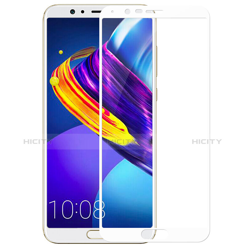 Huawei Honor V10用強化ガラス フル液晶保護フィルム F04 ファーウェイ ホワイト