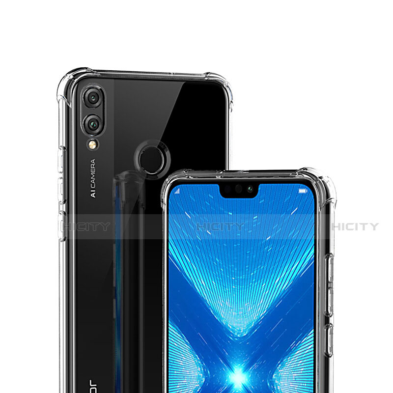 Huawei Honor V10 Lite用極薄ソフトケース シリコンケース 耐衝撃 全面保護 クリア透明 T02 ファーウェイ クリア