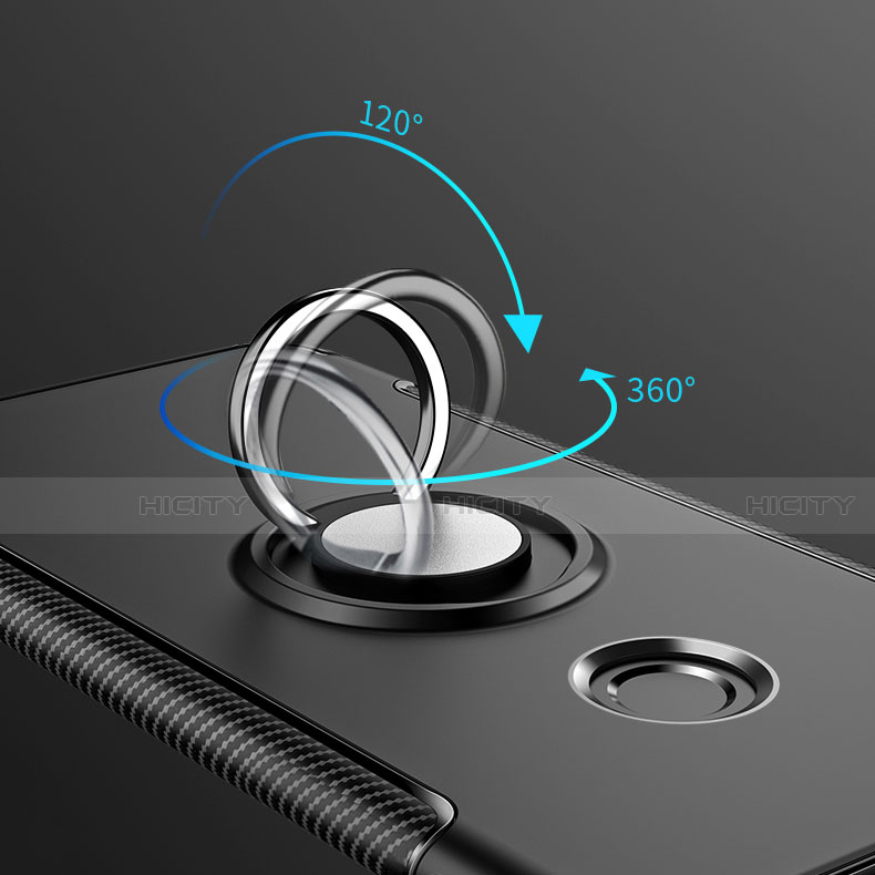 Huawei Honor V10 Lite用ハイブリットバンパーケース プラスチック アンド指輪 S01 ファーウェイ 