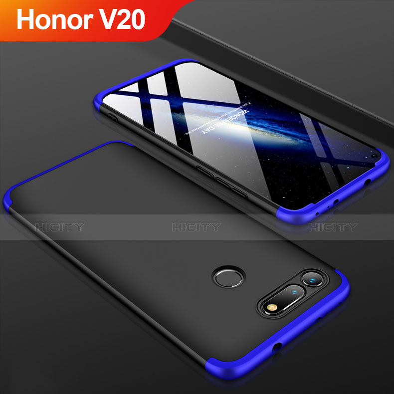Huawei Honor V20用ハードケース プラスチック 質感もマット 前面と背面 360度 フルカバー ファーウェイ ネイビー・ブラック