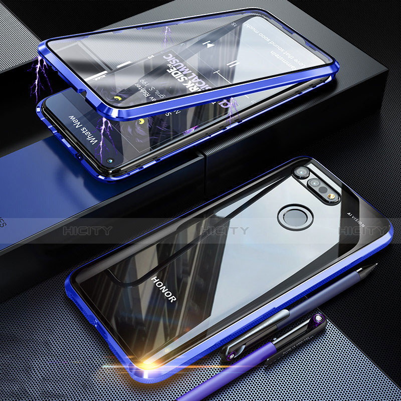 Huawei Honor V20用ケース 高級感 手触り良い アルミメタル 製の金属製 360度 フルカバーバンパー 鏡面 カバー K01 ファーウェイ 