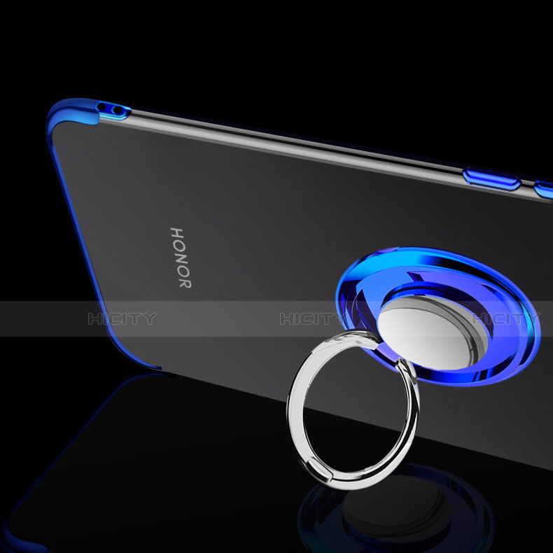 Huawei Honor V20用極薄ソフトケース シリコンケース 耐衝撃 全面保護 クリア透明 アンド指輪 マグネット式 C03 ファーウェイ 