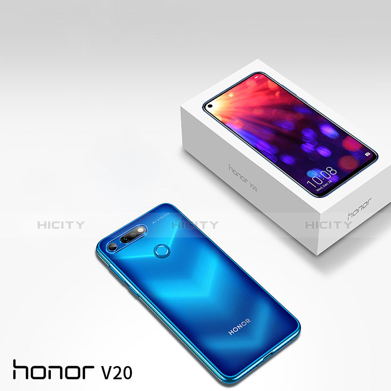 Huawei Honor V20用極薄ソフトケース シリコンケース 耐衝撃 全面保護 クリア透明 H02 ファーウェイ 