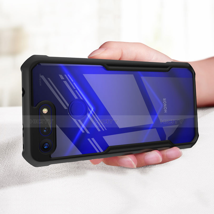Huawei Honor V20用ハイブリットバンパーケース クリア透明 プラスチック 鏡面 カバー ファーウェイ 