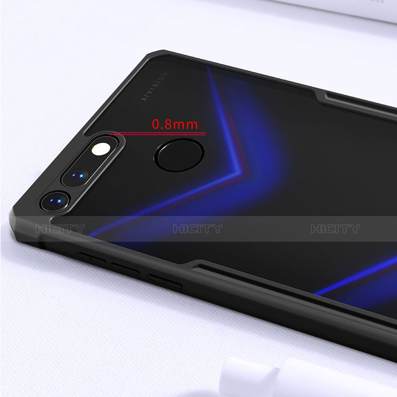 Huawei Honor V20用ハイブリットバンパーケース クリア透明 プラスチック 鏡面 カバー ファーウェイ 