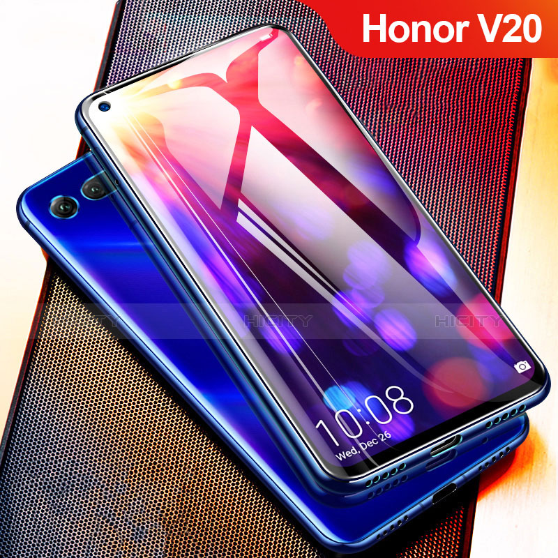 Huawei Honor V20用強化ガラス フル液晶保護フィルム F02 ファーウェイ ブラック