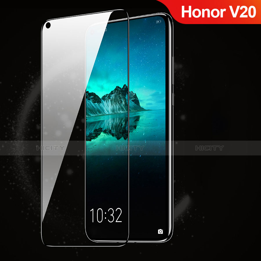 Huawei Honor V20用強化ガラス フル液晶保護フィルム F03 ファーウェイ ブラック