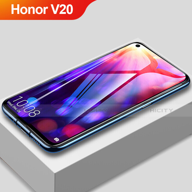 Huawei Honor V20用強化ガラス フル液晶保護フィルム F07 ファーウェイ ブラック