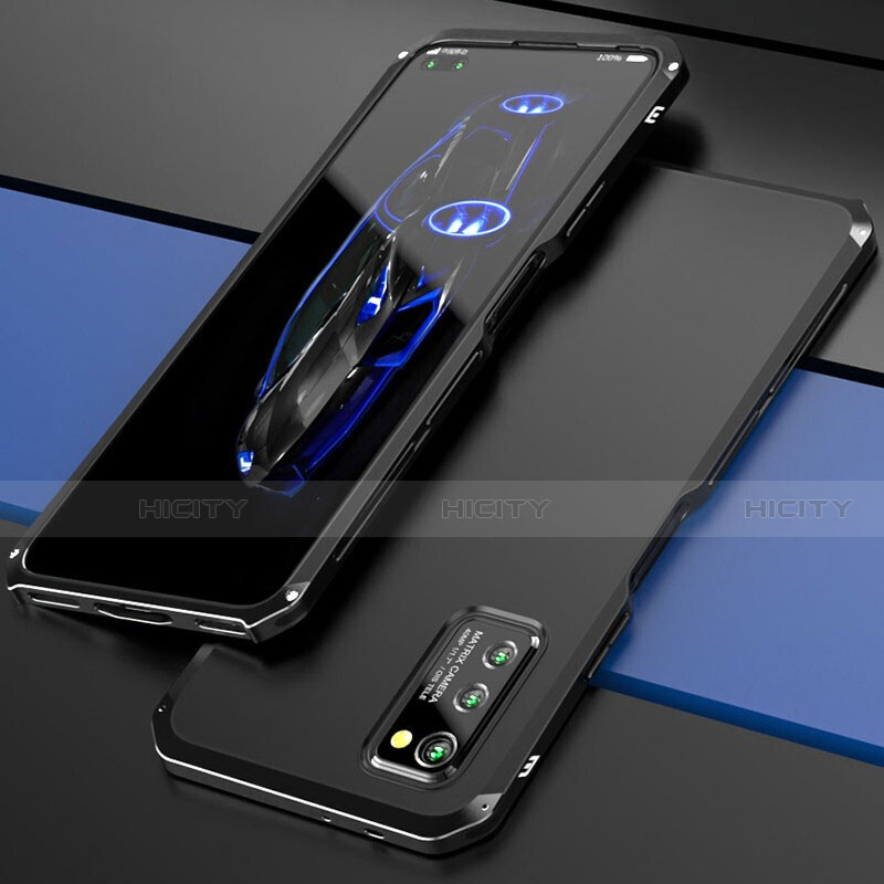 Huawei Honor V30 5G用ケース 高級感 手触り良い アルミメタル 製の金属製 カバー ファーウェイ ブラック