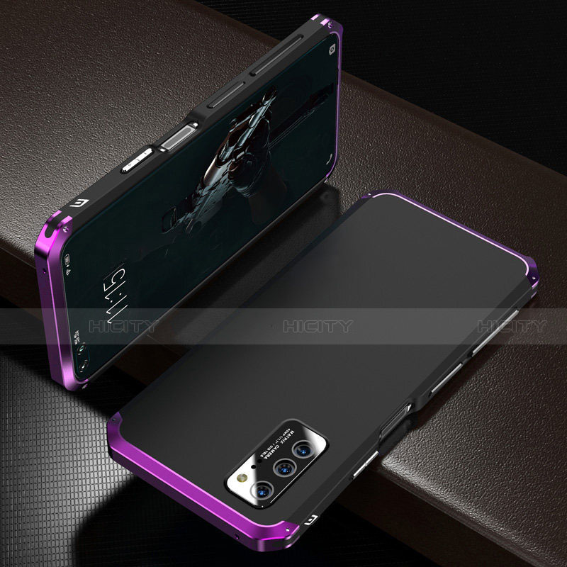 Huawei Honor V30 5G用ケース 高級感 手触り良い アルミメタル 製の金属製 カバー M01 ファーウェイ パープル