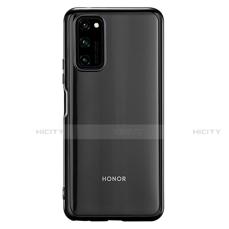 Huawei Honor V30 Pro 5G用極薄ソフトケース シリコンケース 耐衝撃 全面保護 クリア透明 S01 ファーウェイ ブラック