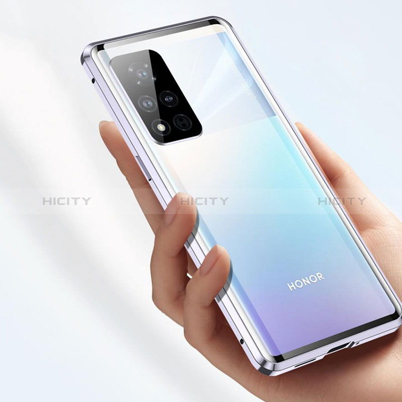Huawei Honor V40 5G用ケース 高級感 手触り良い アルミメタル 製の金属製 360度 フルカバーバンパー 鏡面 カバー ファーウェイ 