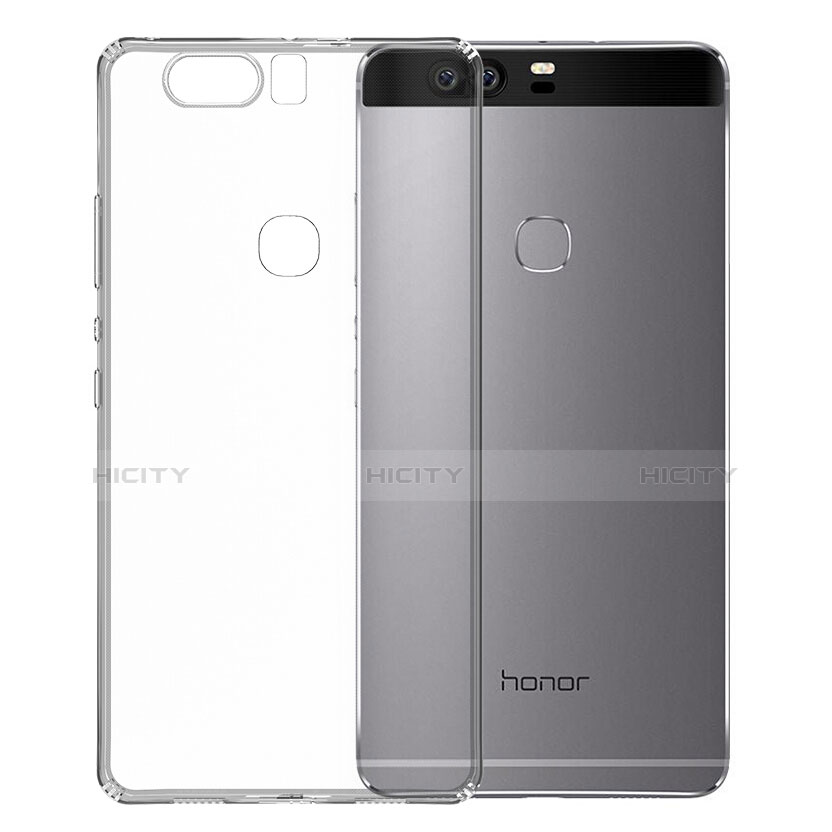 Huawei Honor V8用極薄ソフトケース シリコンケース 耐衝撃 全面保護 クリア透明 T02 ファーウェイ クリア